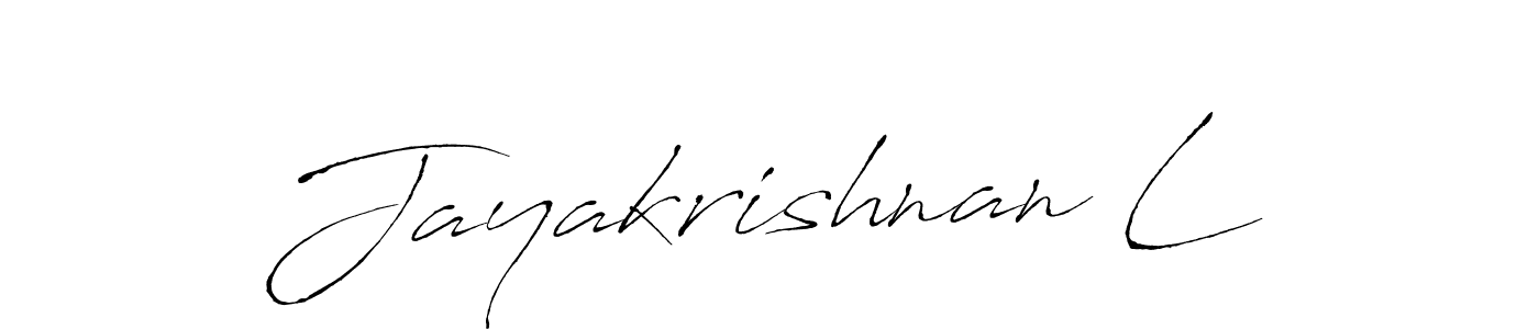 It looks lik you need a new signature style for name Jayakrishnan L. Design unique handwritten (Antro_Vectra) signature with our free signature maker in just a few clicks. Jayakrishnan L signature style 6 images and pictures png