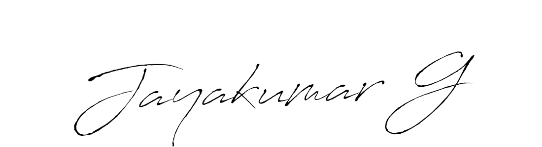 How to make Jayakumar G name signature. Use Antro_Vectra style for creating short signs online. This is the latest handwritten sign. Jayakumar G signature style 6 images and pictures png