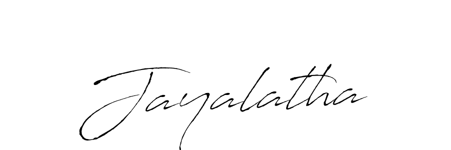 Design your own signature with our free online signature maker. With this signature software, you can create a handwritten (Antro_Vectra) signature for name Jayalatha. Jayalatha signature style 6 images and pictures png