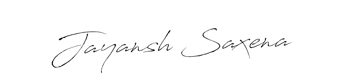 Make a beautiful signature design for name Jayansh Saxena. With this signature (Antro_Vectra) style, you can create a handwritten signature for free. Jayansh Saxena signature style 6 images and pictures png