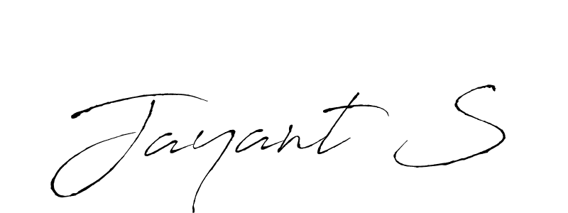 The best way (Antro_Vectra) to make a short signature is to pick only two or three words in your name. The name Jayant S include a total of six letters. For converting this name. Jayant S signature style 6 images and pictures png