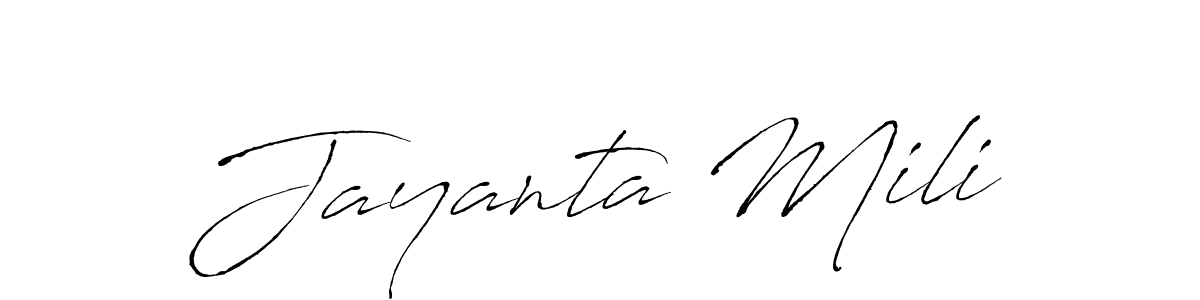 It looks lik you need a new signature style for name Jayanta Mili. Design unique handwritten (Antro_Vectra) signature with our free signature maker in just a few clicks. Jayanta Mili signature style 6 images and pictures png