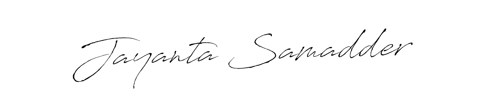 Design your own signature with our free online signature maker. With this signature software, you can create a handwritten (Antro_Vectra) signature for name Jayanta Samadder. Jayanta Samadder signature style 6 images and pictures png