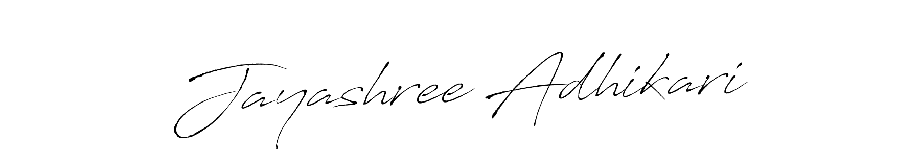 How to make Jayashree Adhikari name signature. Use Antro_Vectra style for creating short signs online. This is the latest handwritten sign. Jayashree Adhikari signature style 6 images and pictures png