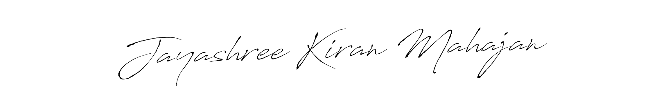 Antro_Vectra is a professional signature style that is perfect for those who want to add a touch of class to their signature. It is also a great choice for those who want to make their signature more unique. Get Jayashree Kiran Mahajan name to fancy signature for free. Jayashree Kiran Mahajan signature style 6 images and pictures png