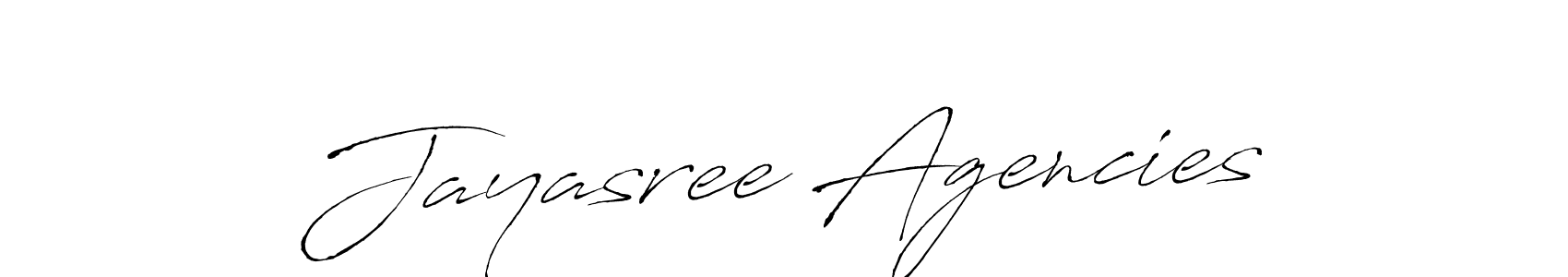 Jayasree Agencies stylish signature style. Best Handwritten Sign (Antro_Vectra) for my name. Handwritten Signature Collection Ideas for my name Jayasree Agencies. Jayasree Agencies signature style 6 images and pictures png