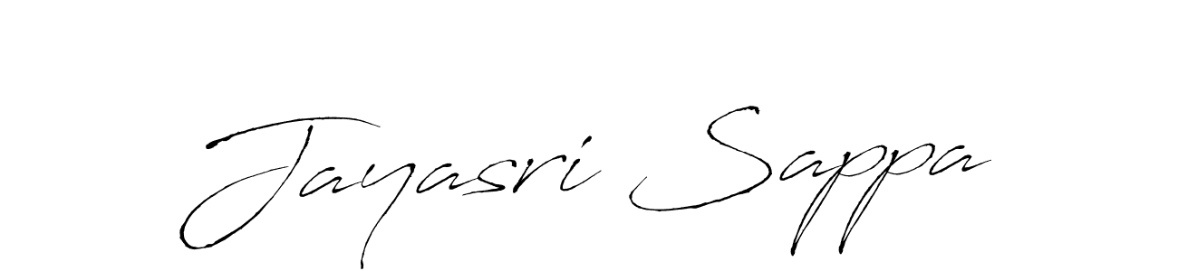 Create a beautiful signature design for name Jayasri Sappa. With this signature (Antro_Vectra) fonts, you can make a handwritten signature for free. Jayasri Sappa signature style 6 images and pictures png