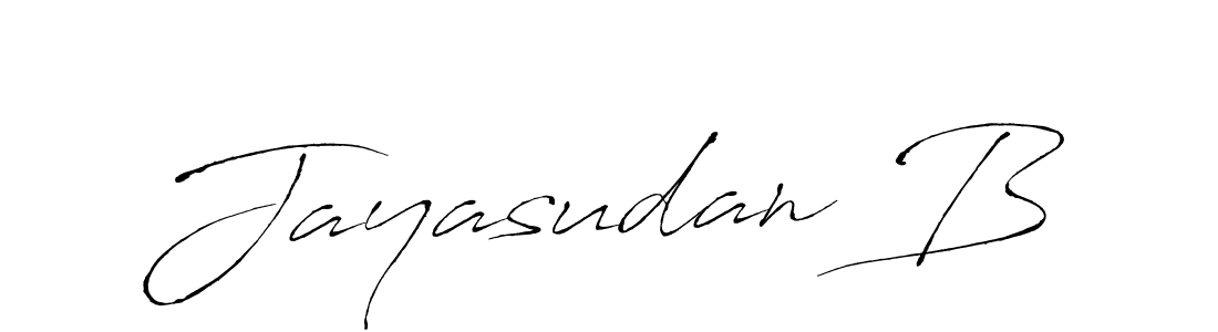 Make a beautiful signature design for name Jayasudan B. With this signature (Antro_Vectra) style, you can create a handwritten signature for free. Jayasudan B signature style 6 images and pictures png