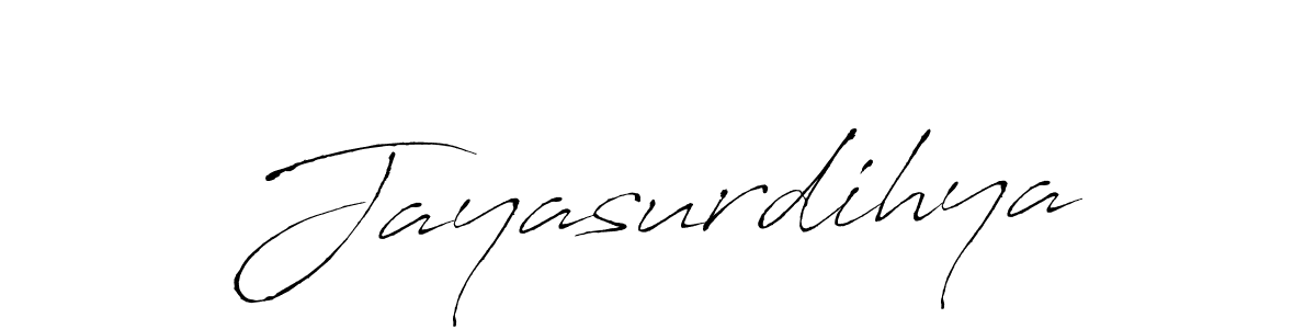 Jayasurdihya stylish signature style. Best Handwritten Sign (Antro_Vectra) for my name. Handwritten Signature Collection Ideas for my name Jayasurdihya. Jayasurdihya signature style 6 images and pictures png