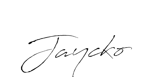 How to make Jaycko signature? Antro_Vectra is a professional autograph style. Create handwritten signature for Jaycko name. Jaycko signature style 6 images and pictures png