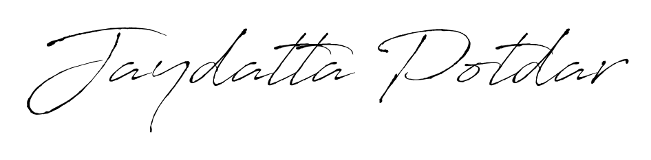 Quickly download Jaydatta Potdar name signature in high-resolution PNG using Antro_Vectra style. Ready to insert into PDFs and online applications. Jaydatta Potdar signature style 6 images and pictures png