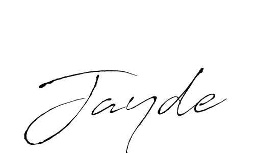 How to make Jayde signature? Antro_Vectra is a professional autograph style. Create handwritten signature for Jayde name. Jayde signature style 6 images and pictures png