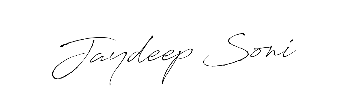 How to make Jaydeep Soni name signature. Use Antro_Vectra style for creating short signs online. This is the latest handwritten sign. Jaydeep Soni signature style 6 images and pictures png