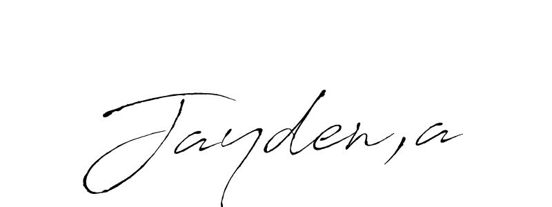 Make a beautiful signature design for name Jayden,a. With this signature (Antro_Vectra) style, you can create a handwritten signature for free. Jayden,a signature style 6 images and pictures png