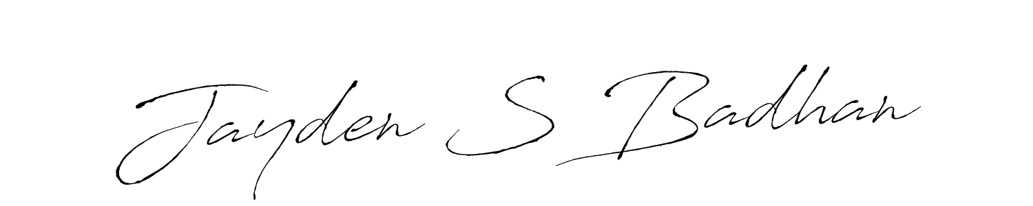 Make a beautiful signature design for name Jayden S Badhan. Use this online signature maker to create a handwritten signature for free. Jayden S Badhan signature style 6 images and pictures png