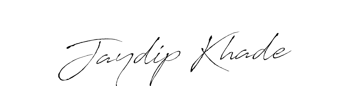 Jaydip Khade stylish signature style. Best Handwritten Sign (Antro_Vectra) for my name. Handwritten Signature Collection Ideas for my name Jaydip Khade. Jaydip Khade signature style 6 images and pictures png