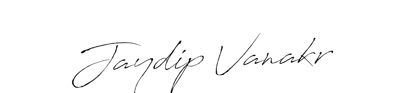 Create a beautiful signature design for name Jaydip Vanakr. With this signature (Antro_Vectra) fonts, you can make a handwritten signature for free. Jaydip Vanakr signature style 6 images and pictures png