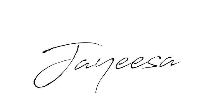 Design your own signature with our free online signature maker. With this signature software, you can create a handwritten (Antro_Vectra) signature for name Jayeesa. Jayeesa signature style 6 images and pictures png