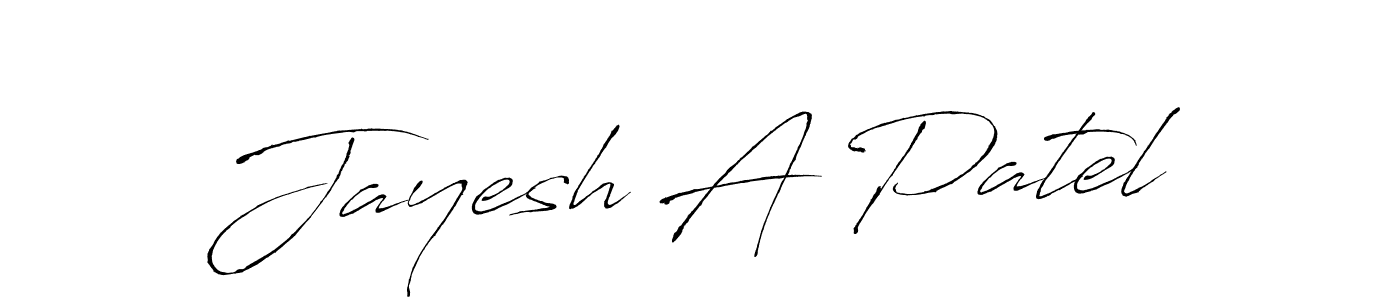 Create a beautiful signature design for name Jayesh A Patel. With this signature (Antro_Vectra) fonts, you can make a handwritten signature for free. Jayesh A Patel signature style 6 images and pictures png