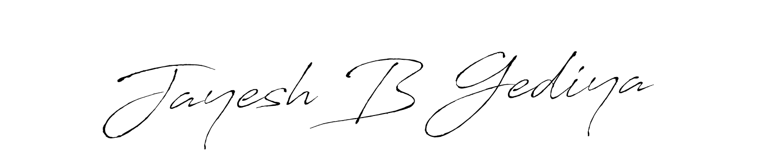 The best way (Antro_Vectra) to make a short signature is to pick only two or three words in your name. The name Jayesh B Gediya include a total of six letters. For converting this name. Jayesh B Gediya signature style 6 images and pictures png