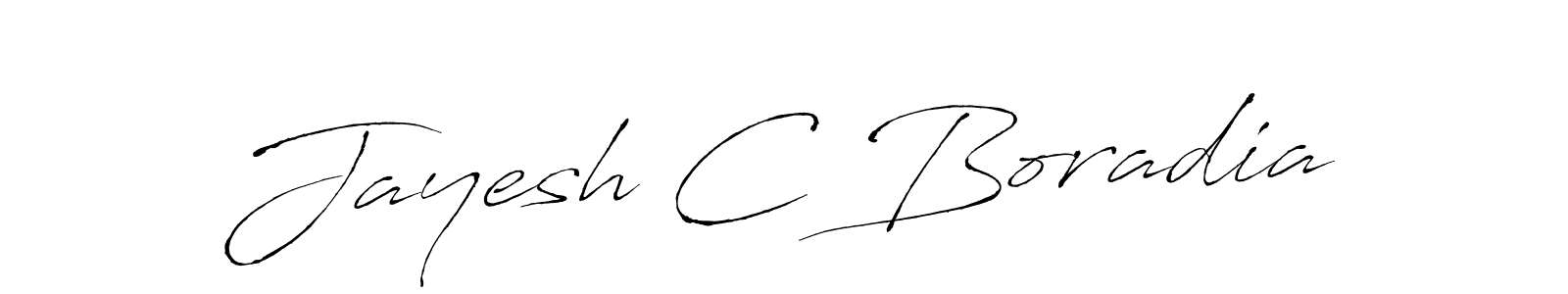 Jayesh C Boradia stylish signature style. Best Handwritten Sign (Antro_Vectra) for my name. Handwritten Signature Collection Ideas for my name Jayesh C Boradia. Jayesh C Boradia signature style 6 images and pictures png