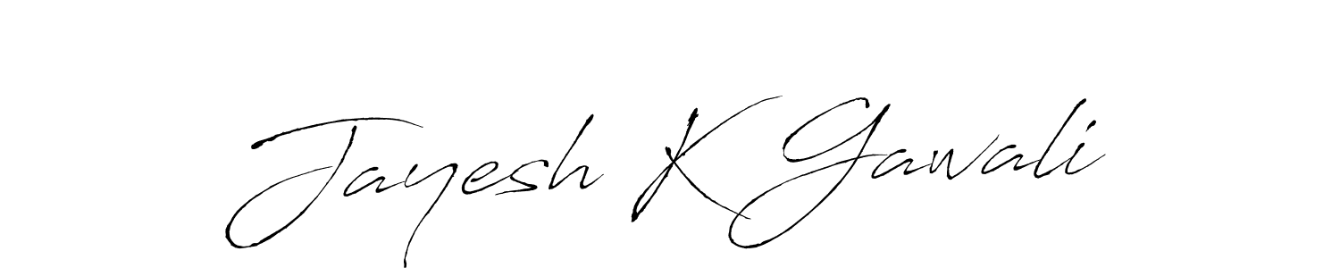 Make a beautiful signature design for name Jayesh K Gawali. With this signature (Antro_Vectra) style, you can create a handwritten signature for free. Jayesh K Gawali signature style 6 images and pictures png