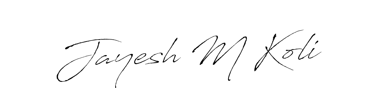 How to make Jayesh M Koli signature? Antro_Vectra is a professional autograph style. Create handwritten signature for Jayesh M Koli name. Jayesh M Koli signature style 6 images and pictures png