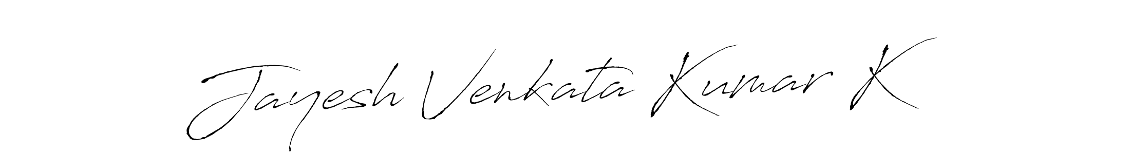 How to make Jayesh Venkata Kumar K name signature. Use Antro_Vectra style for creating short signs online. This is the latest handwritten sign. Jayesh Venkata Kumar K signature style 6 images and pictures png