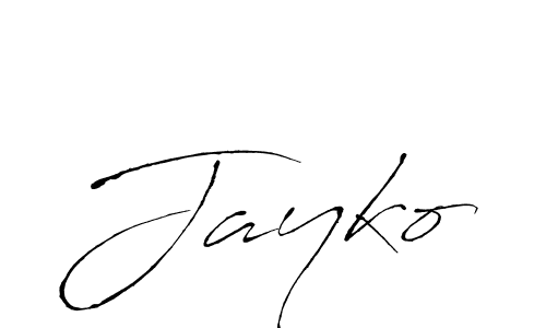 Design your own signature with our free online signature maker. With this signature software, you can create a handwritten (Antro_Vectra) signature for name Jayko. Jayko signature style 6 images and pictures png