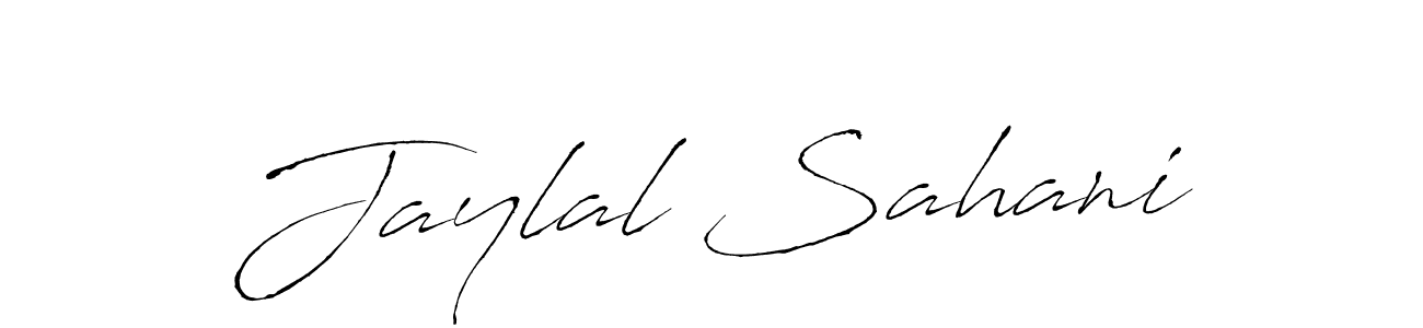 How to make Jaylal Sahani name signature. Use Antro_Vectra style for creating short signs online. This is the latest handwritten sign. Jaylal Sahani signature style 6 images and pictures png
