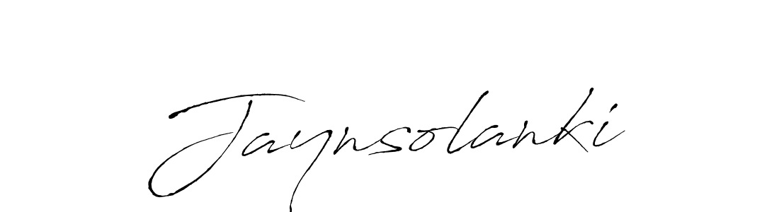 Also we have Jaynsolanki name is the best signature style. Create professional handwritten signature collection using Antro_Vectra autograph style. Jaynsolanki signature style 6 images and pictures png