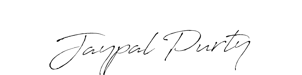 How to make Jaypal Purty name signature. Use Antro_Vectra style for creating short signs online. This is the latest handwritten sign. Jaypal Purty signature style 6 images and pictures png