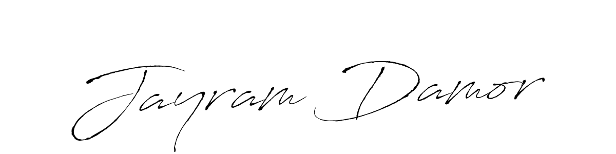 How to make Jayram Damor name signature. Use Antro_Vectra style for creating short signs online. This is the latest handwritten sign. Jayram Damor signature style 6 images and pictures png