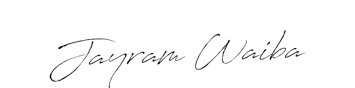 Also You can easily find your signature by using the search form. We will create Jayram Waiba name handwritten signature images for you free of cost using Antro_Vectra sign style. Jayram Waiba signature style 6 images and pictures png