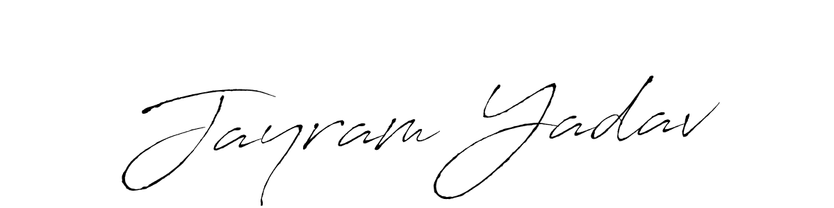 Design your own signature with our free online signature maker. With this signature software, you can create a handwritten (Antro_Vectra) signature for name Jayram Yadav. Jayram Yadav signature style 6 images and pictures png
