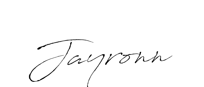 Create a beautiful signature design for name Jayronn. With this signature (Antro_Vectra) fonts, you can make a handwritten signature for free. Jayronn signature style 6 images and pictures png