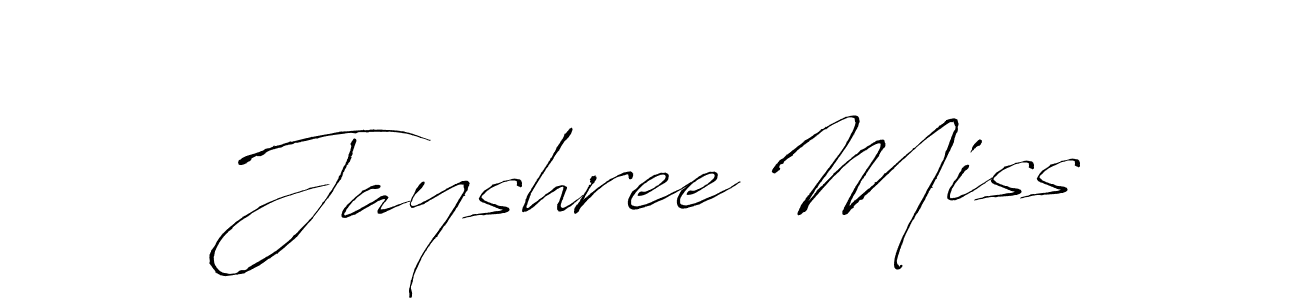 Make a beautiful signature design for name Jayshree Miss. With this signature (Antro_Vectra) style, you can create a handwritten signature for free. Jayshree Miss signature style 6 images and pictures png