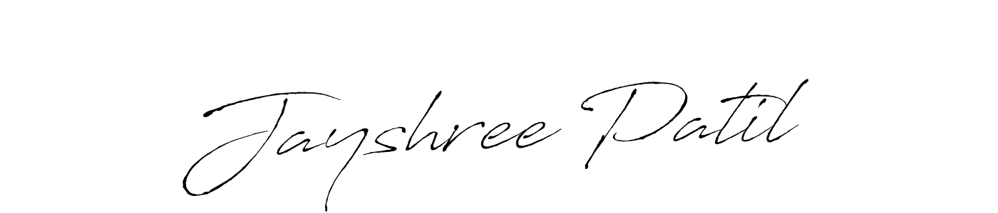 Design your own signature with our free online signature maker. With this signature software, you can create a handwritten (Antro_Vectra) signature for name Jayshree Patil. Jayshree Patil signature style 6 images and pictures png