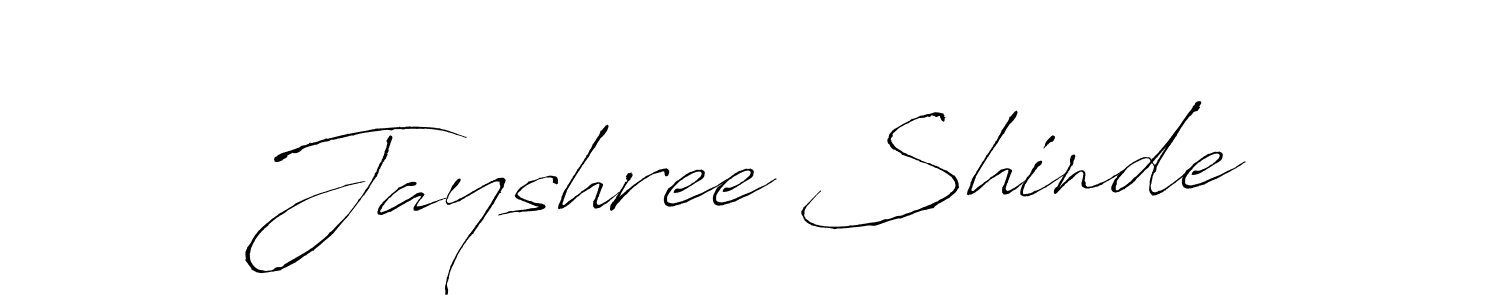 Make a beautiful signature design for name Jayshree Shinde. With this signature (Antro_Vectra) style, you can create a handwritten signature for free. Jayshree Shinde signature style 6 images and pictures png