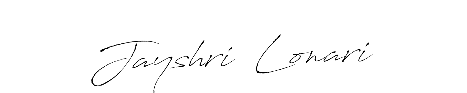 Antro_Vectra is a professional signature style that is perfect for those who want to add a touch of class to their signature. It is also a great choice for those who want to make their signature more unique. Get Jayshri  Lonari name to fancy signature for free. Jayshri  Lonari signature style 6 images and pictures png