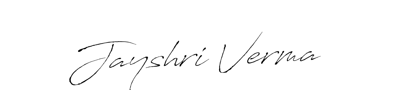 Jayshri Verma stylish signature style. Best Handwritten Sign (Antro_Vectra) for my name. Handwritten Signature Collection Ideas for my name Jayshri Verma. Jayshri Verma signature style 6 images and pictures png