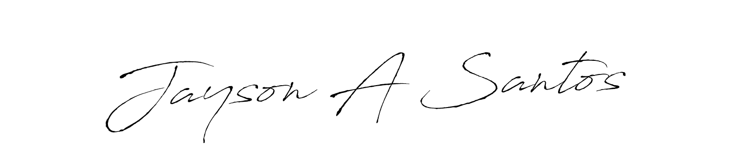 How to make Jayson A Santos name signature. Use Antro_Vectra style for creating short signs online. This is the latest handwritten sign. Jayson A Santos signature style 6 images and pictures png