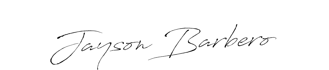 Jayson Barbero stylish signature style. Best Handwritten Sign (Antro_Vectra) for my name. Handwritten Signature Collection Ideas for my name Jayson Barbero. Jayson Barbero signature style 6 images and pictures png