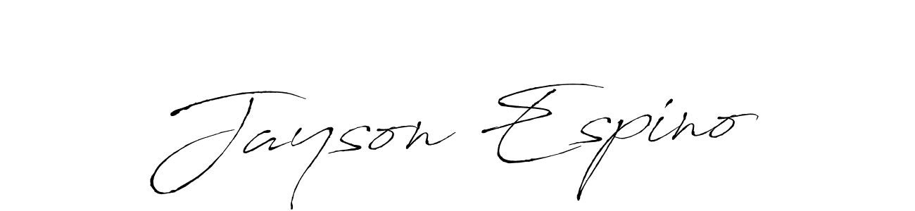 Create a beautiful signature design for name Jayson Espino. With this signature (Antro_Vectra) fonts, you can make a handwritten signature for free. Jayson Espino signature style 6 images and pictures png