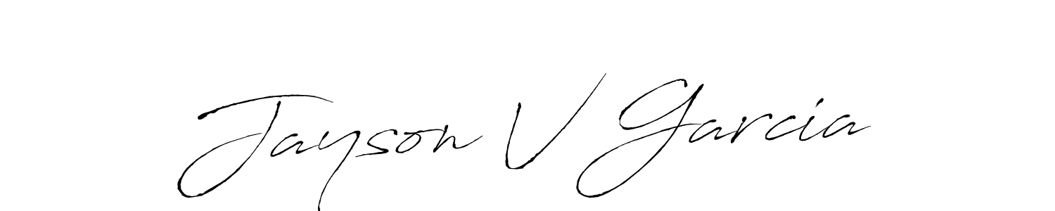 Jayson V Garcia stylish signature style. Best Handwritten Sign (Antro_Vectra) for my name. Handwritten Signature Collection Ideas for my name Jayson V Garcia. Jayson V Garcia signature style 6 images and pictures png