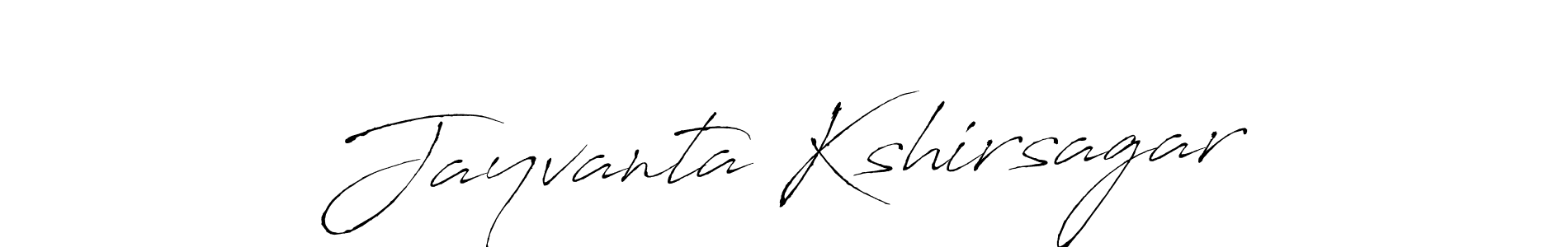 How to make Jayvanta Kshirsagar name signature. Use Antro_Vectra style for creating short signs online. This is the latest handwritten sign. Jayvanta Kshirsagar signature style 6 images and pictures png