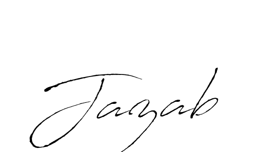 Design your own signature with our free online signature maker. With this signature software, you can create a handwritten (Antro_Vectra) signature for name Jazab. Jazab signature style 6 images and pictures png