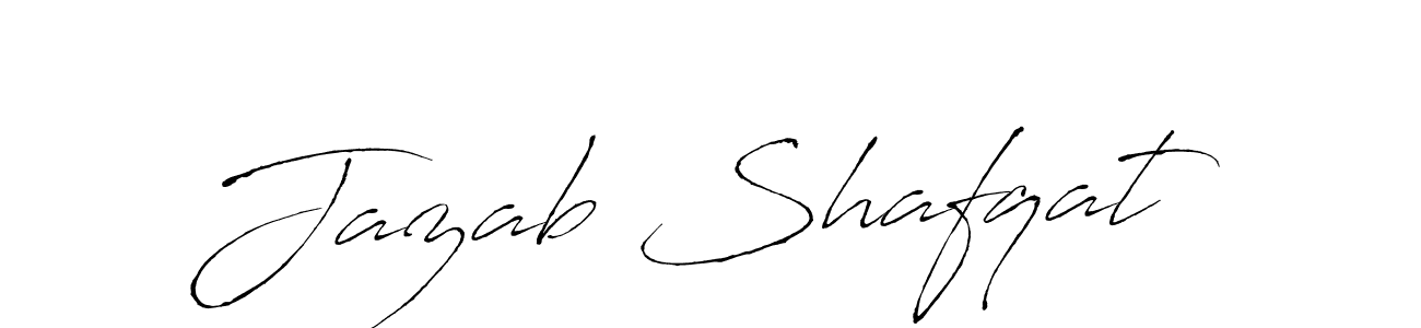 Create a beautiful signature design for name Jazab Shafqat. With this signature (Antro_Vectra) fonts, you can make a handwritten signature for free. Jazab Shafqat signature style 6 images and pictures png