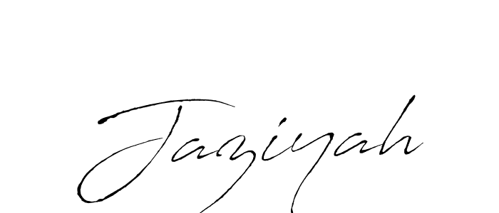 Create a beautiful signature design for name Jaziyah. With this signature (Antro_Vectra) fonts, you can make a handwritten signature for free. Jaziyah signature style 6 images and pictures png