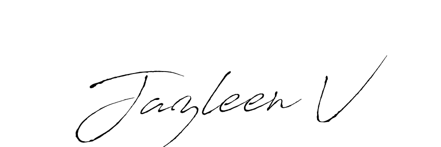 How to make Jazleen V signature? Antro_Vectra is a professional autograph style. Create handwritten signature for Jazleen V name. Jazleen V signature style 6 images and pictures png
